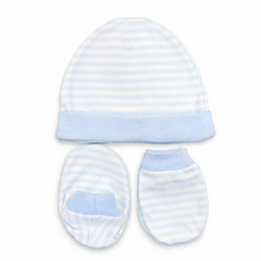 Newborn 3PC Baby Set – Mittens, Booties & Cap for Soft Comfort