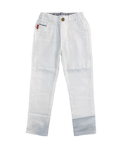 Round Lastic Pant-White