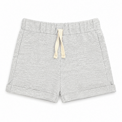 Baby Boy Round Lastic Shorts - Grey