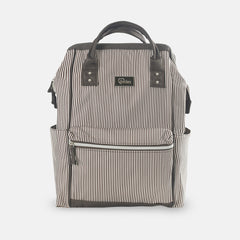BABY DIAPER BAG PACK BROWN STRIPES
