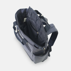 BABY DIAPER BAG PACK MINIMAL TEXTURED BLUE