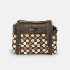 Baby Diaper Bag - Brown Polka Dot Printed