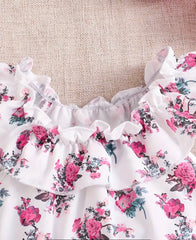 2PC Floral Ruffle Top & Short