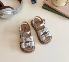 Silver Bow Sandal