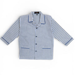 Blue Stripes Full Sleeves Cotton Night Suit
