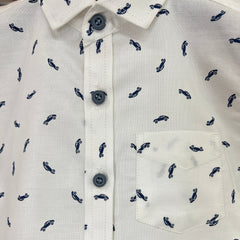 White Half Sleeves Shirt