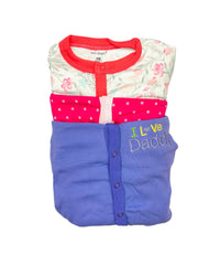 Front open 3 Quarter Romper Set Newborn