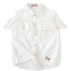 Baby Girl White Polo Formal Shirt