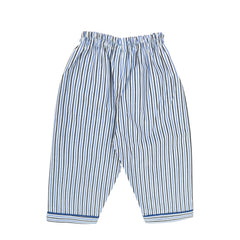 Blue Stripes Full Sleeves Cotton Night Suit