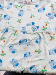 Round Neck Elephant Night Suit