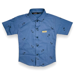 Boys half sleeves blue shirt