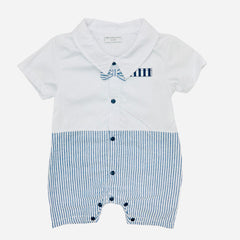 Baby Boy Formal White Romper