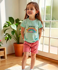 2PC Baby Girl Rainbow Suit