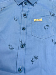 Boys half sleeves blue shirt