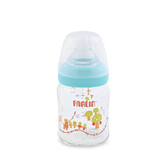 Farlin Wide-Neck Glass Feeding Bottle 120ml – Blue