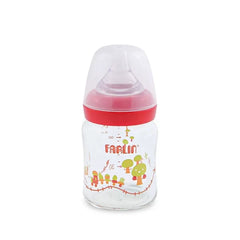 Farlin Wide-Neck Glass Feeding Bottle 120ml – Red