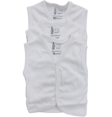 3PK White Baby Vest