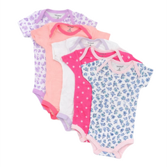 0-3 Month Half Sleeves 5PC Body suit Sets