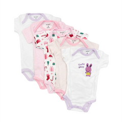 0-3 Month Half Sleeves 5PC Body suit Sets