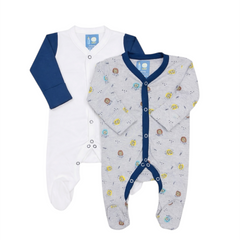 2PC Animal Planet Romper Set Closed Feet
