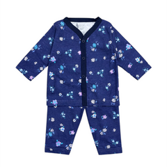 Infant Cotton Front Open Night Suit 2 Piece Pajama Set