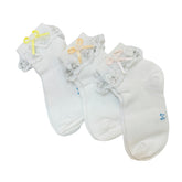White Socks with Silver Frill