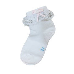 White Socks with Silver Frill