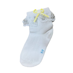 White Socks with Silver Frill