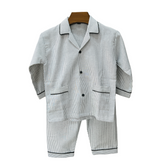 Black Stripes Cotton Night Suit