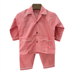 Peach Orange Cotton Night Suit