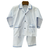 Blue Stripes Cotton Night Suit