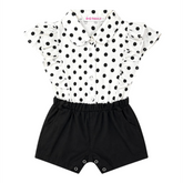 Baby Girl Black Polka Dots Jumper