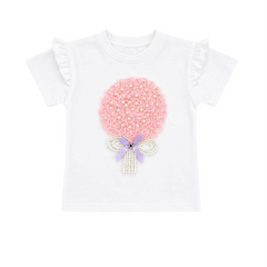Baby Girl White Pearl T-Shirt
