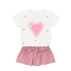 Baby Girl 2PC Pink Heart Suit