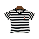 Black Stripes Round neck T-Shirt