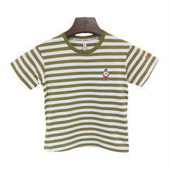 Green Stripes Round Neck T-Shirt