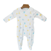 White Closed Feet Romper