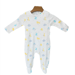 White Closed Feet Romper