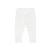 Baby Girl White Tights with Sliver Shimmer