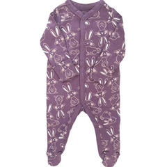 Purple Closed Feet Romper