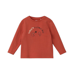 Dark Peach Full Sleeves T-Shirt