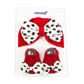 Red Turban Cap & Socks Set