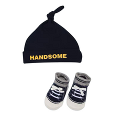 Blue Handsome Cap & Sock Set