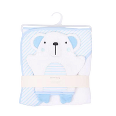 Blue Hooded Bath Towel