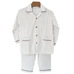 Brown Stripes Cotton Night Suit