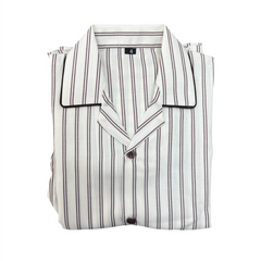 Brown Stripes Cotton Night Suit