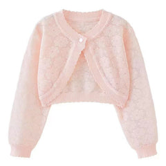 Baby Girl Peach Knitted Shrug
