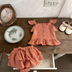2 PC Burnt Orange Girls Suit
