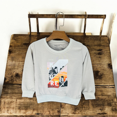 Baby Boy Grey Round Neck T-Shirt