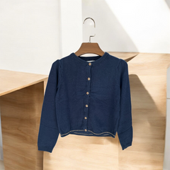 Front Open Blue Sweater